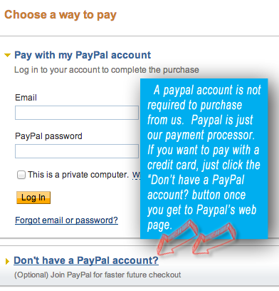 A Paypal account is not required to purchase the Necchi 270 sewing machine manual from us.  Paypal is just our payment processor.  If you want to pay with a credit card, just click the "Don't have a PayPal account?" button once you get to PayPal's web page.